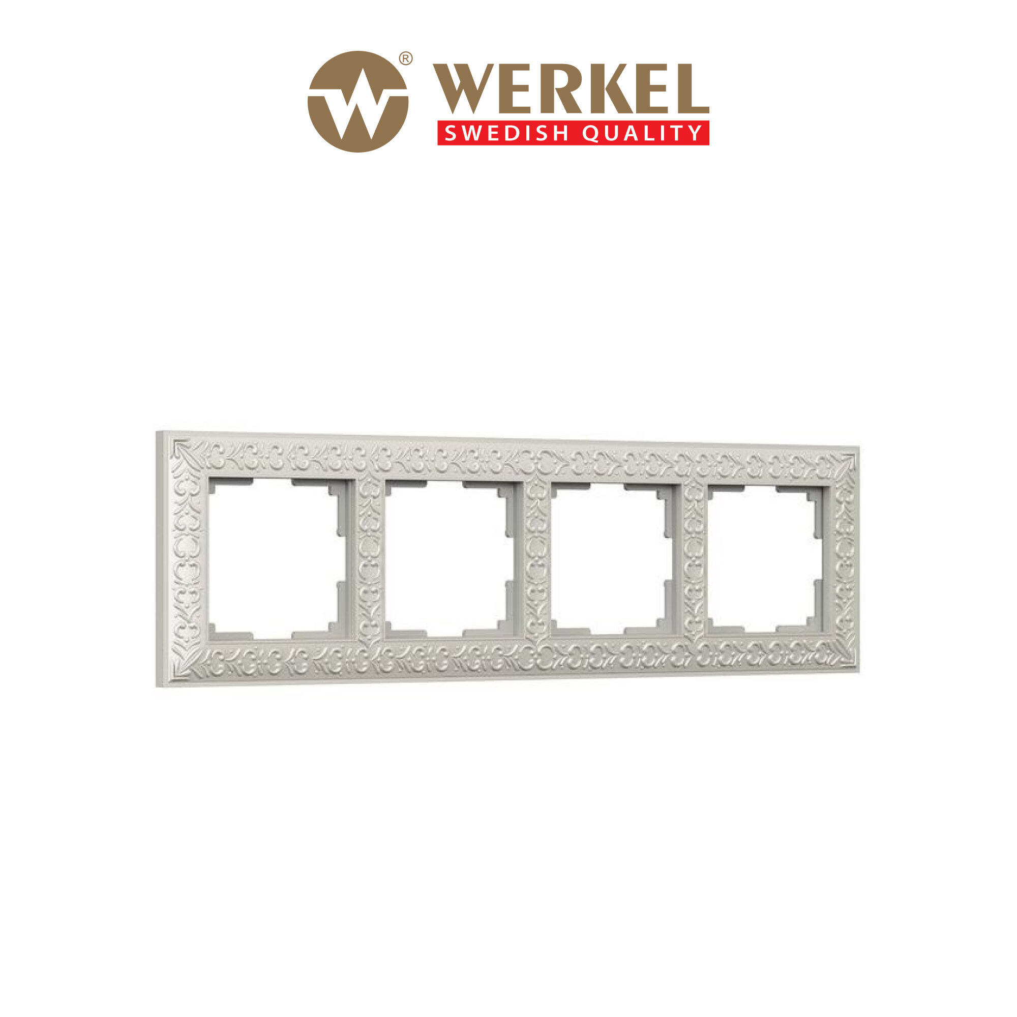 Рамка из металла на 4 поста Werkel Antik жемчужный WL07-Frame-04