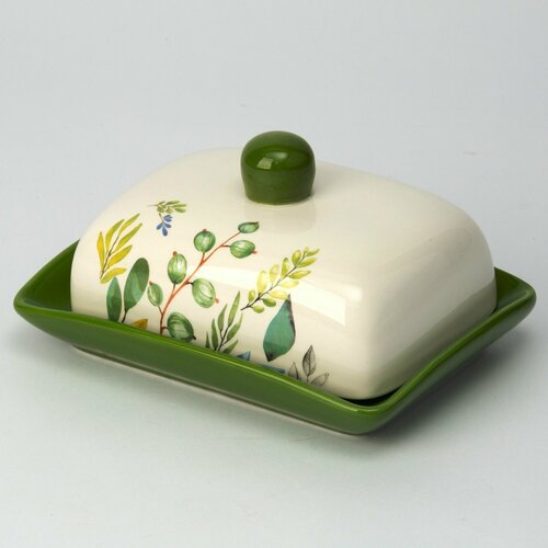 Масленка для сливочного масла керамическая, контейнер для масла, доломит