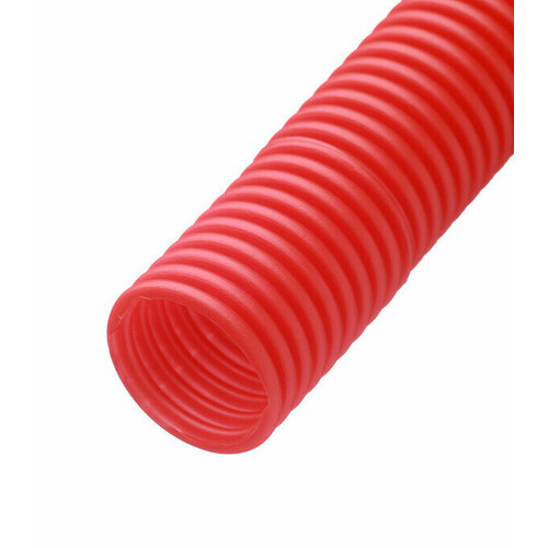 Труба гофрированная 40 мм СТС для металлопластиковых труб d26 мм красная (30 м)