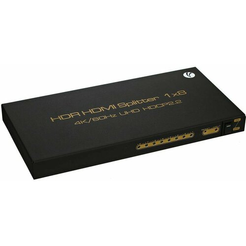 DD428, VCOM HDMI Splitter (1in - 8out, ver2.0), Разветвитель разветвитель hdmi сплиттер splitter vcom на 12 портов ver 1 4 каскадируемый с питанием dd4112