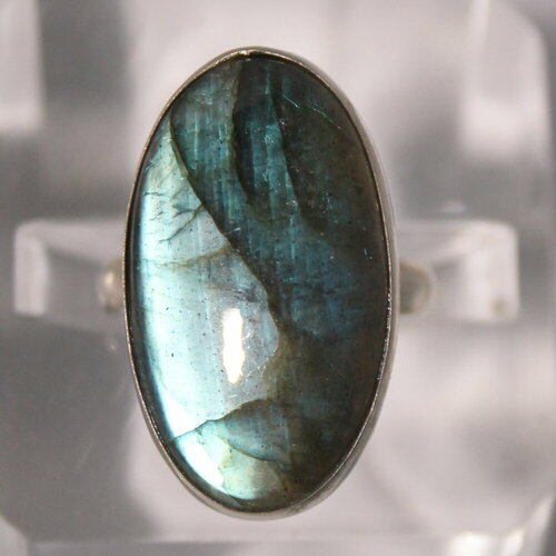 Кольцо True Stones, лабрадорит, размер 16.5, синий, черный