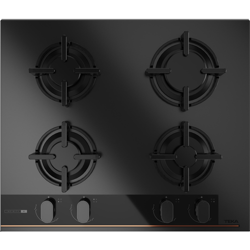 Teka Газовая поверхность Teka GBC 64-G1 GBN MATT BLACK поверхность газовая gorenje g641exb essential черный чугунные решетки bigsurface