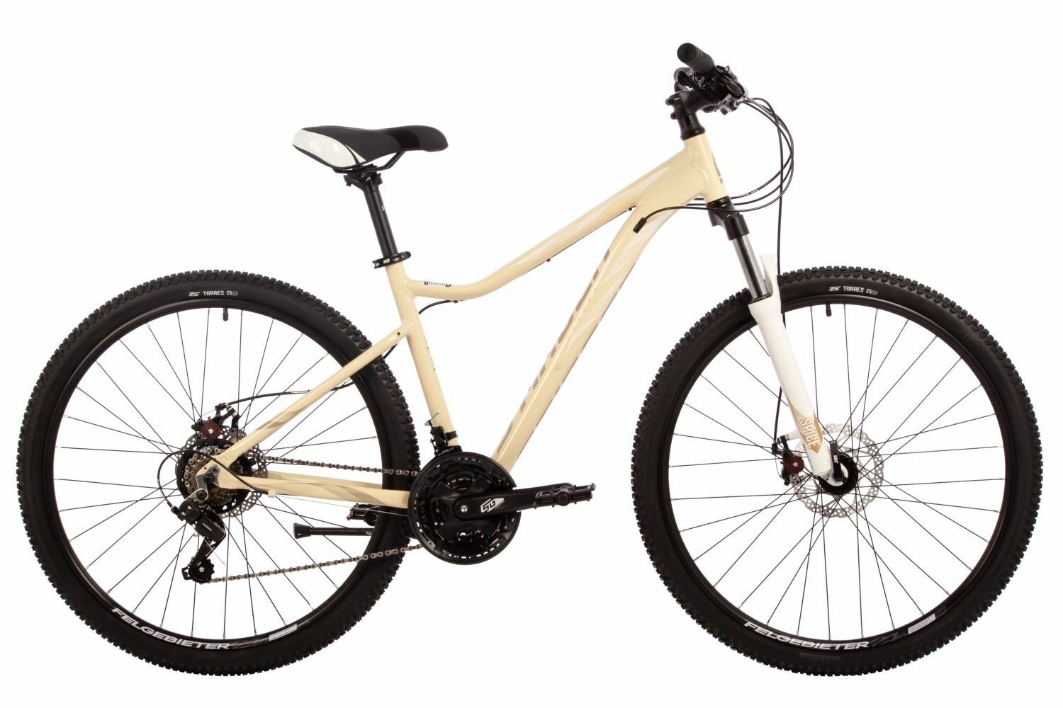 Велосипед Stinger Laguna Evo 27.5" (2024) (Велосипед STINGER 27.5" LAGUNA EVO бежевый, алюминий, размер 19")