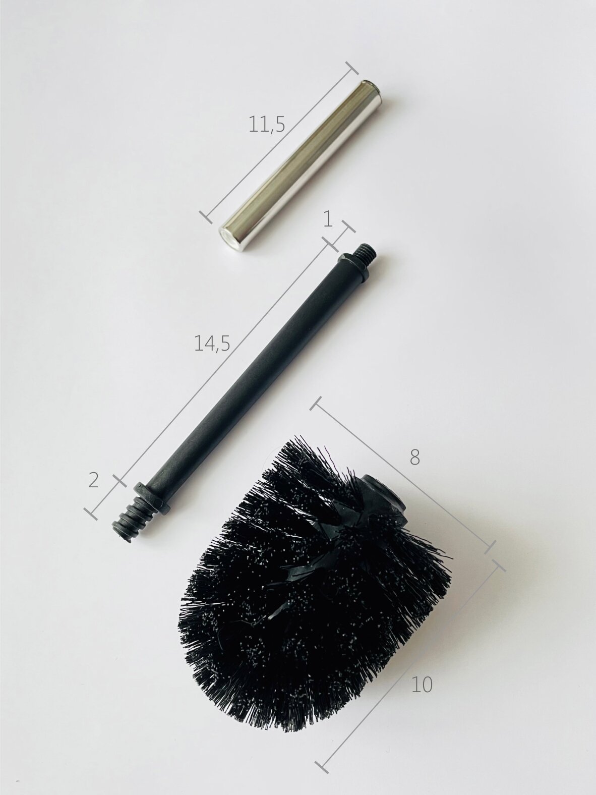 Ершик для унитаза Molinardi Creativo, полипропилен, металл, черный — фото 1
