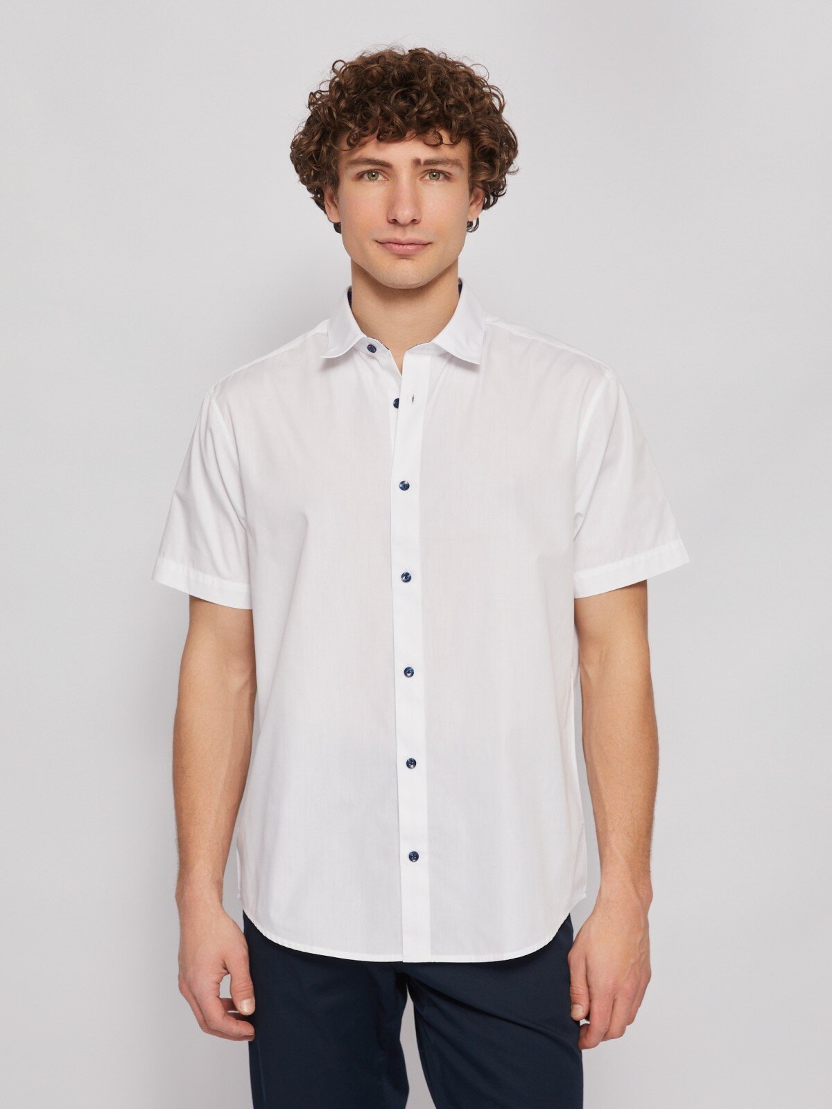Офисная рубашка с коротким рукавом цвет Белый размер S 014222259012