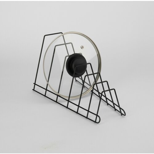 Подставка д/крышек черная 16*18*34 см