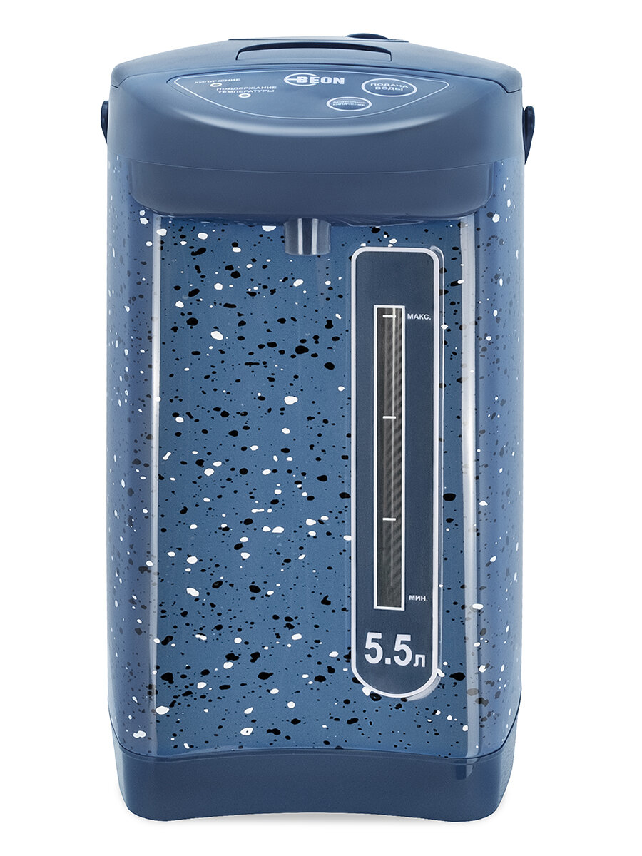 Термопот BEON BN-3414, 5.5л, 900Вт, 3 способа подачи воды, повторное кипячение, ручной насос, синий
