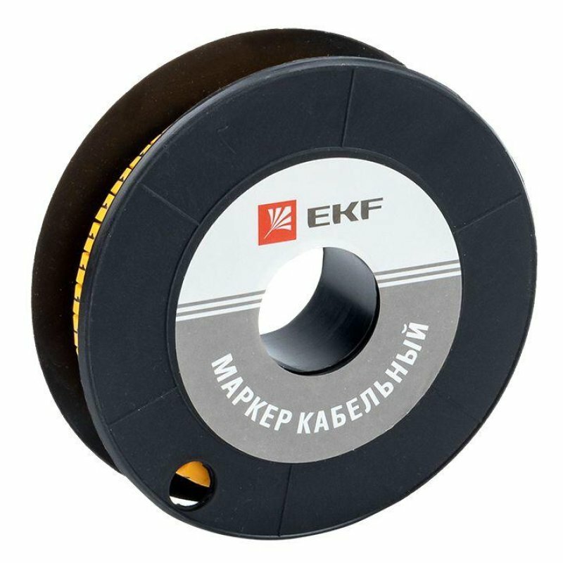 Маркер каб. 6.0кв.мм "1" (ЕС-3) (уп.350шт) EKF plc-KM-6-1 1УП.350 шт.