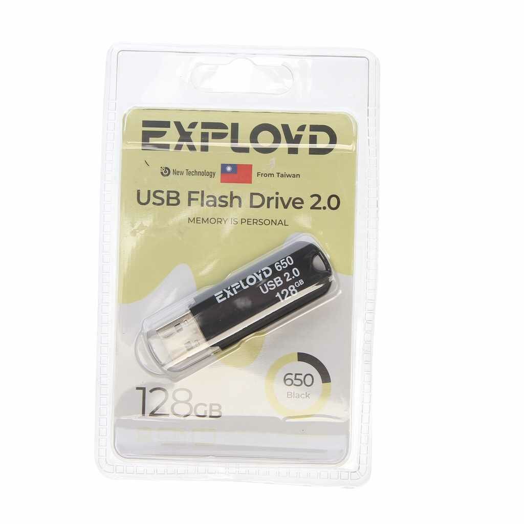 Карта памяти USB 128GB, EX-128GB-650-Black, EXPLOYD