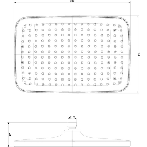 Верхний душ Lemark LM8134C, хром