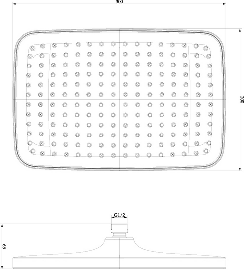 фото Верхний душ Lemark LM8134C, хром