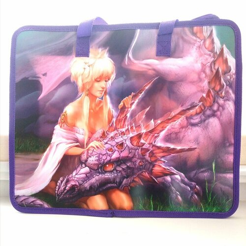 Папка школьная для тетрадей А4 на молнии с ручками 