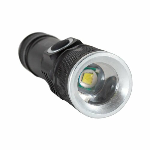 Фонарь ACC 1LED +суперярк зар USB LHE 514-C1 Black Старт старт 1led