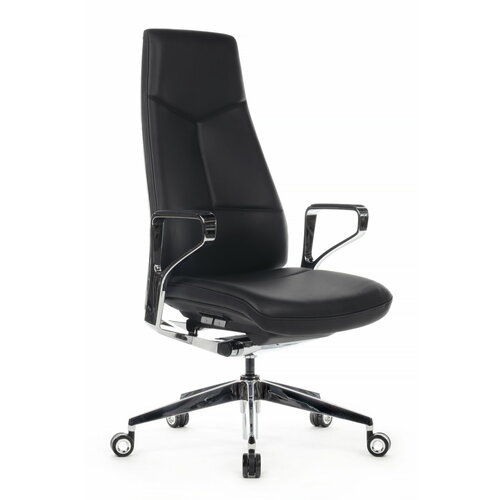 Компьютерное кресло Riva Design Zen (01E) Чёрная кожа/Хром