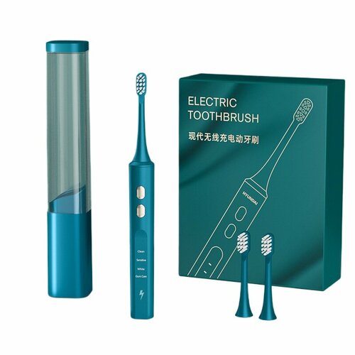 Электрическая зубная щетка для взрослых беспроводная зарядка мощная чистка 4 режима водонепроницаемый IPX7 455500₽