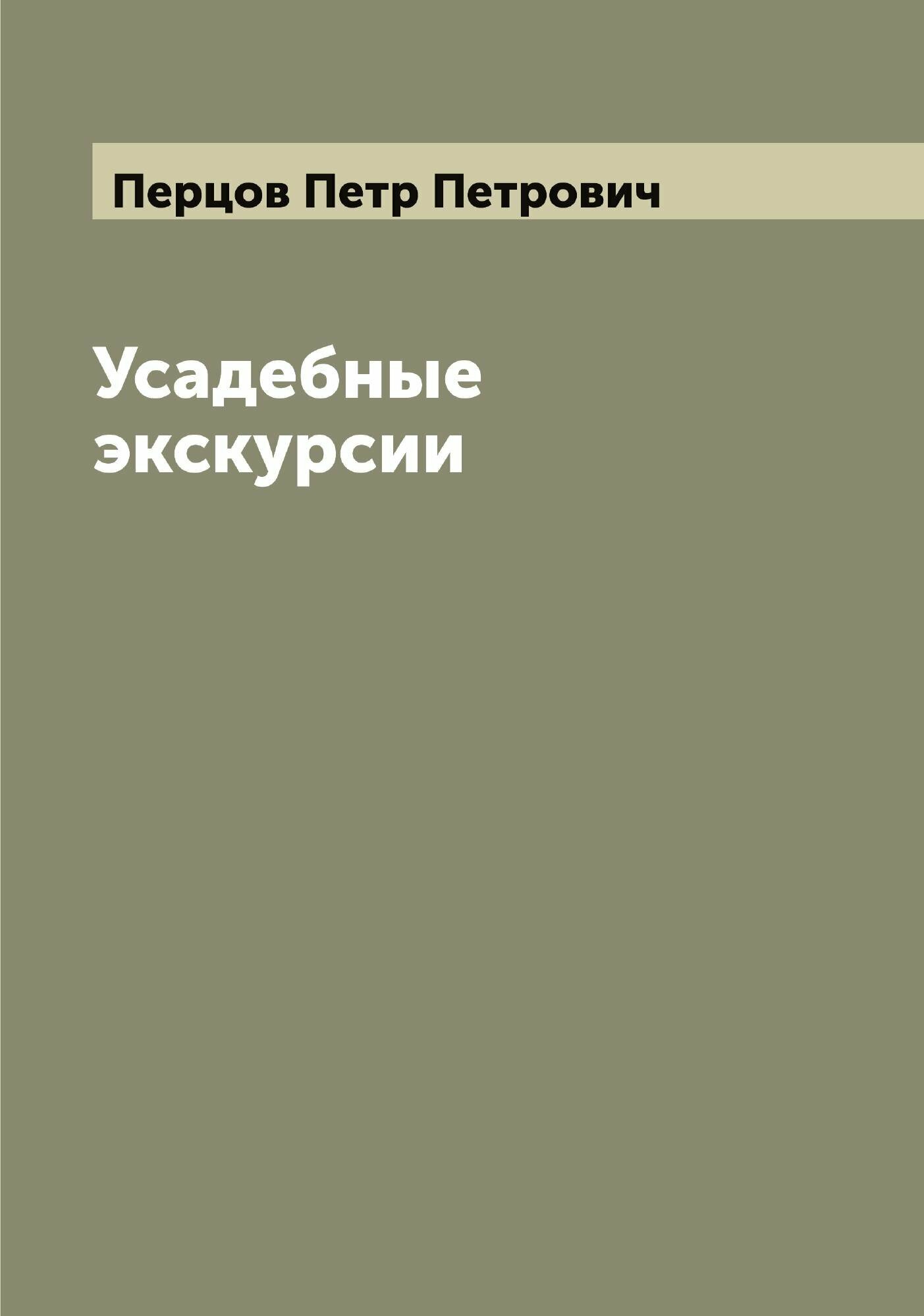 Книга Усадебные экскурсии (Перцов Петр Петрович) - фото №1