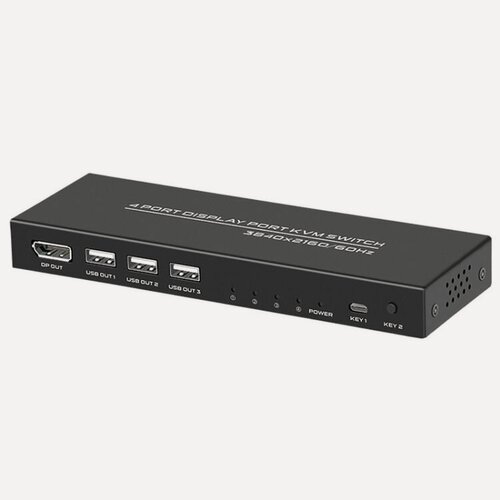 Изображение товара Displayport 4-1 KVM USB Switch DP 4k 60hz коммутатор с выносной кнопкой