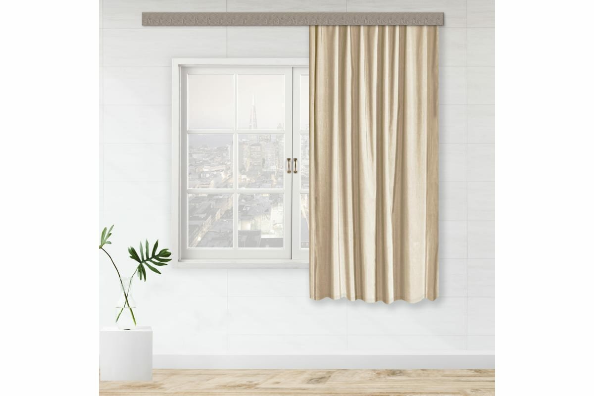 Witerra штора портьерная для кухни жаккард бамбук бежевый 135x180x1шт 100407