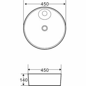 Раковина накладная BelBagno 45х45 (BB1306)