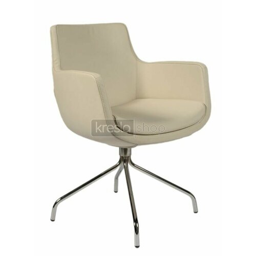 Конференц-кресло Felicia Felicia P10 Ivory 22042 бежевая натуральная кожа