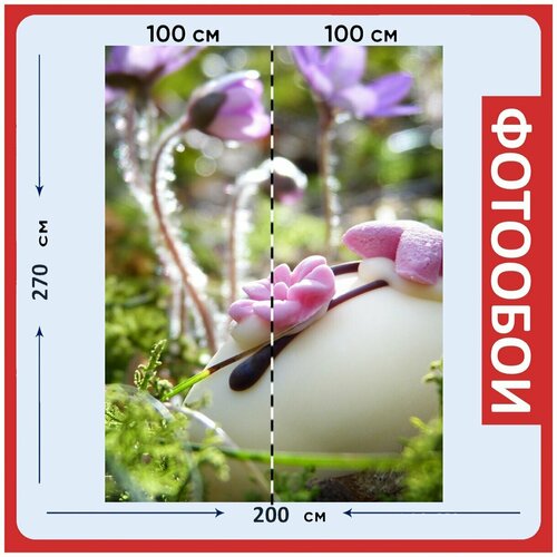 Фотообои Яйцо пасхальное яйцо шоколадные конфеты 200x270 см флизелиновыена стену 2950₽