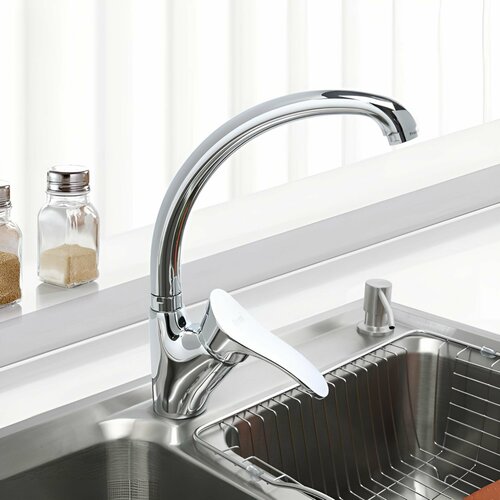 Cмеситель для кухни Фрап F4101-2 однорычажный хром латунь