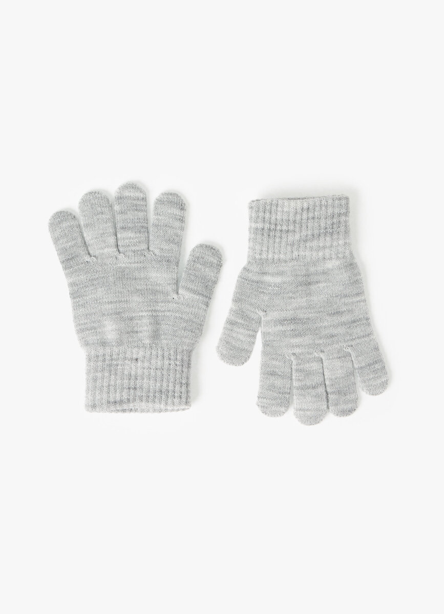 фото Перчатки (трикотажные) детские для девочек, FUNDAY, VAG751F16, жемчужно-серый, S/M (RU 3-8)