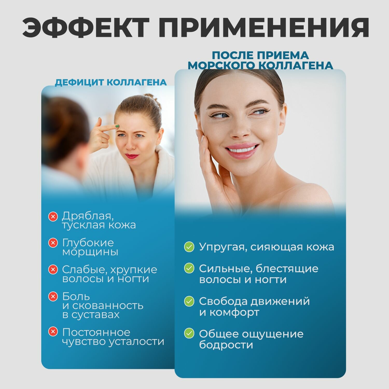 Коллаген морской I и II типа для суставов и связок Qeep 60 капсул — фото 1