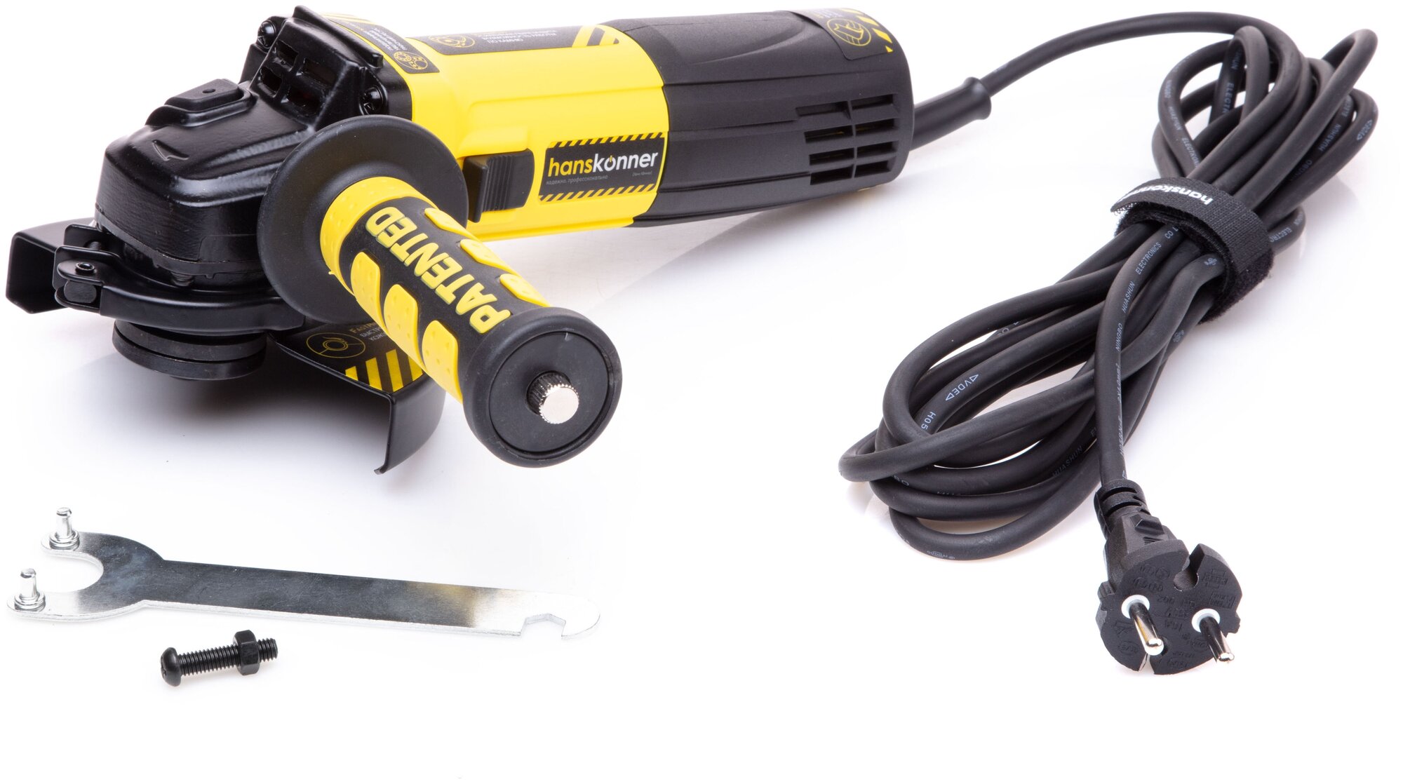 УШМ Hanskonner HAG9012TES, 125мм, 1100Вт, кейс — фото 1