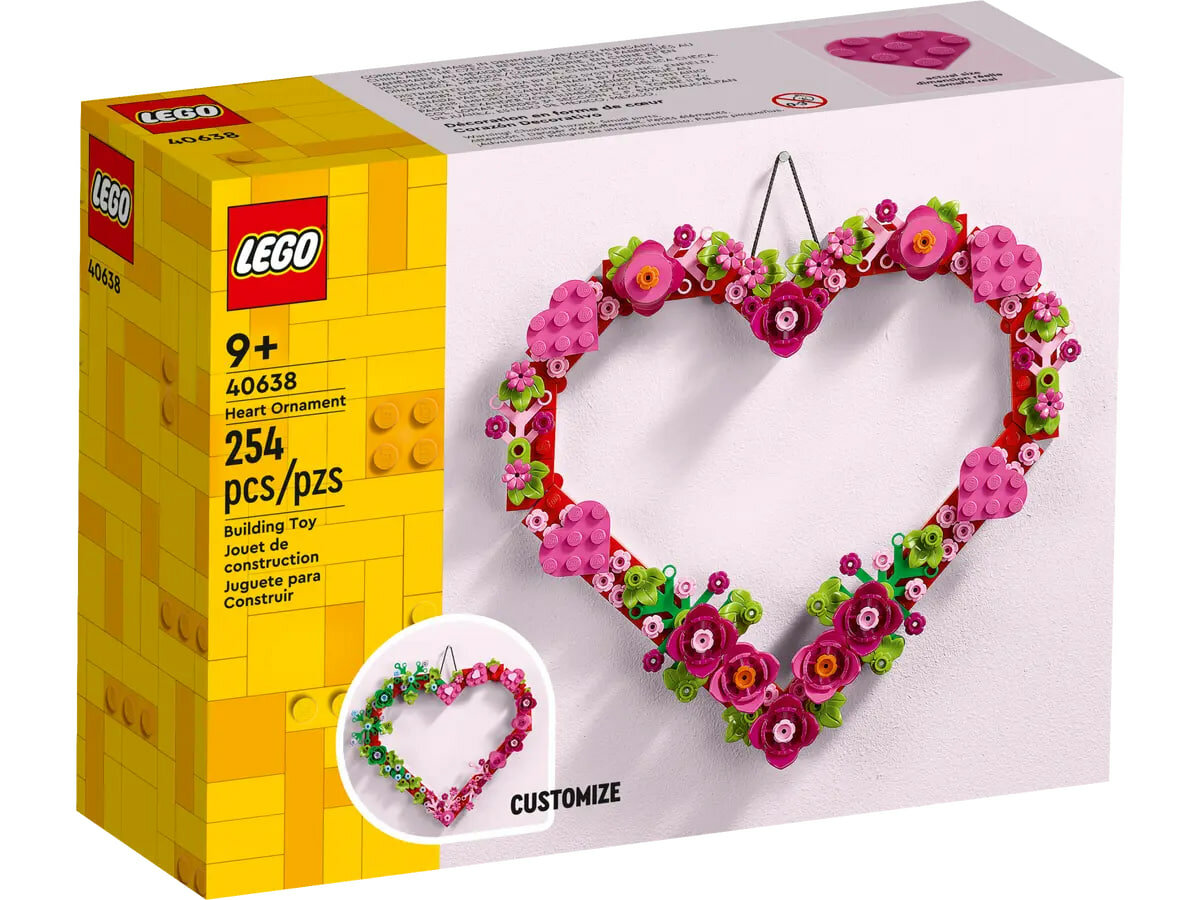 Конструктор LEGO 40638 Heart Ornament Украшение Сердце 254 детали