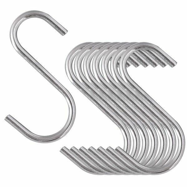 Крючок для рейлинга S-образный Multidom 55х5см хром (8шт)