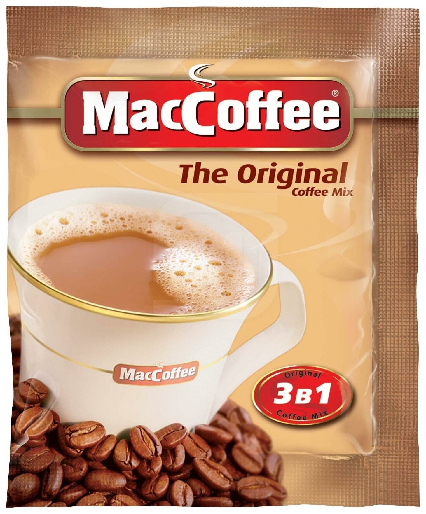 Растворимый кофе MacCoffee Original, 3 в 1, порционный, средняя обжарка