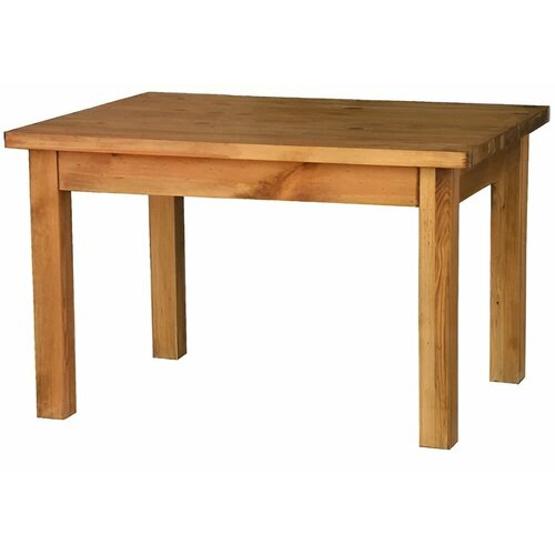 Стол обеденный Фермерский 120200х80х76 см массив сосны 4 ножки с крыльями старение воск 31138₽