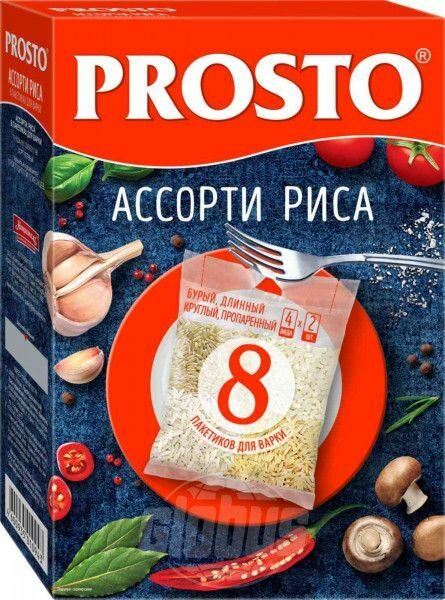 Prosto Рис в пакетиках "Ассорти", 8 пакетиков по 62,5 г, 500 г