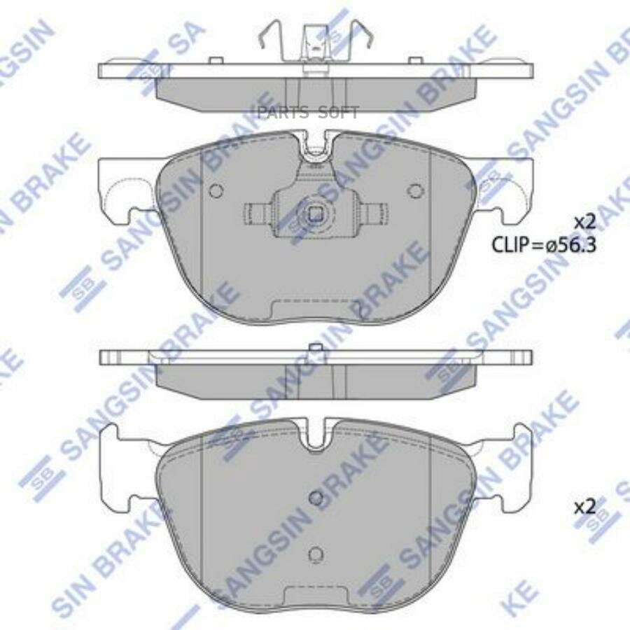 SANGSIN BRAKE SP2172(SD) Колодки торм. диск. передн. BMW X5 07-09 (D1294) (S/DUTY) ()