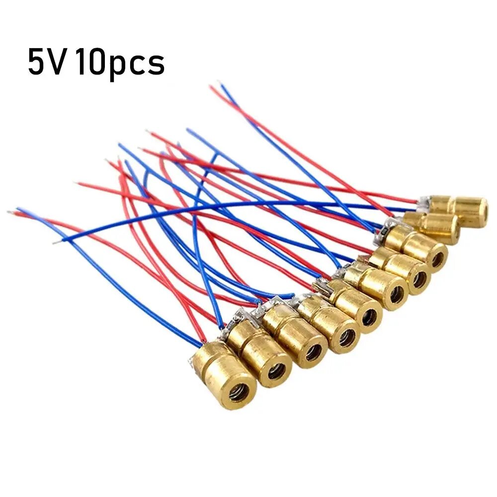 Лазерный точечный модуль красный 6 мм 5 10 шт  10pcs 5V