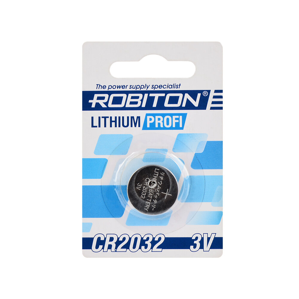 CR2032 Robiton батарейка литиевая плоская, 3В, 200 мАч