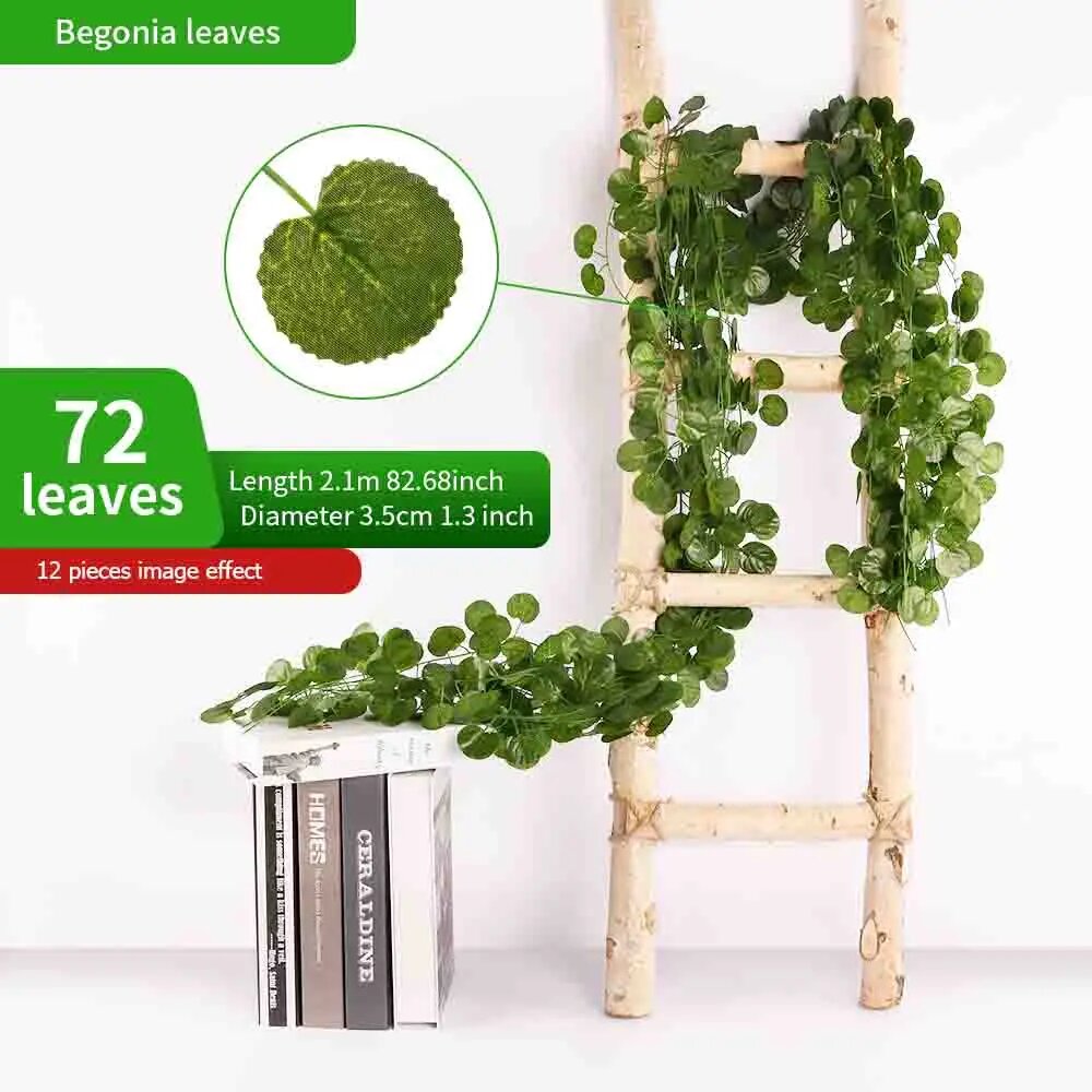 Искусственный плющ Uflower зеленый 2.1 м