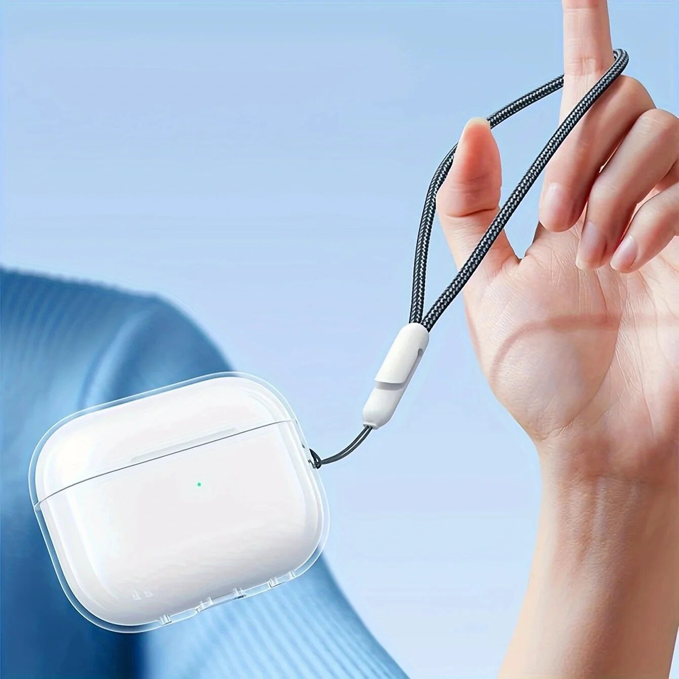 Прозрачный мягкий чехол для наушников из ТПУ с ремешком для Airpods Pro 2 2022 2-го поколения Air Pods 3 2 1 4 2024, аксессуары для чехлов