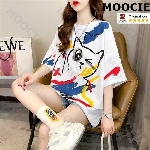 фото Футболка moocie, размер one size, белый