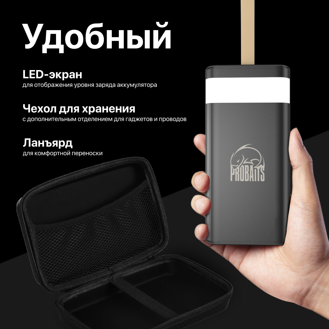 Power Bank PROBAITS 80000 mAh внешний аккумулятор с быстрой зарядкой — фото 1