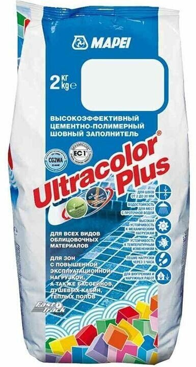 Затирка Mapei Ultracolor Plus Мапей Ультраколор Плюс №112 Серый 2 кг