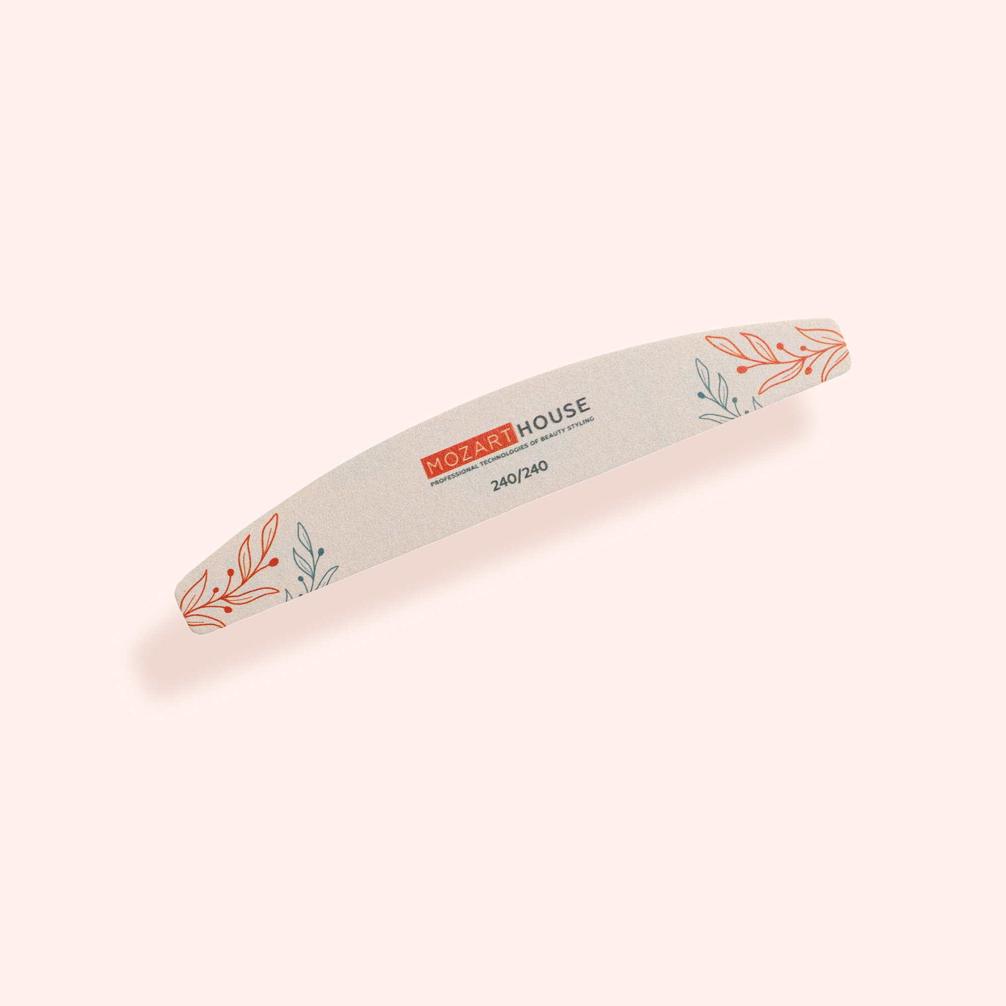 Картинки Пилка для ногтей "Луна" белая, Mozart House 240/240, для натуральных ногтей