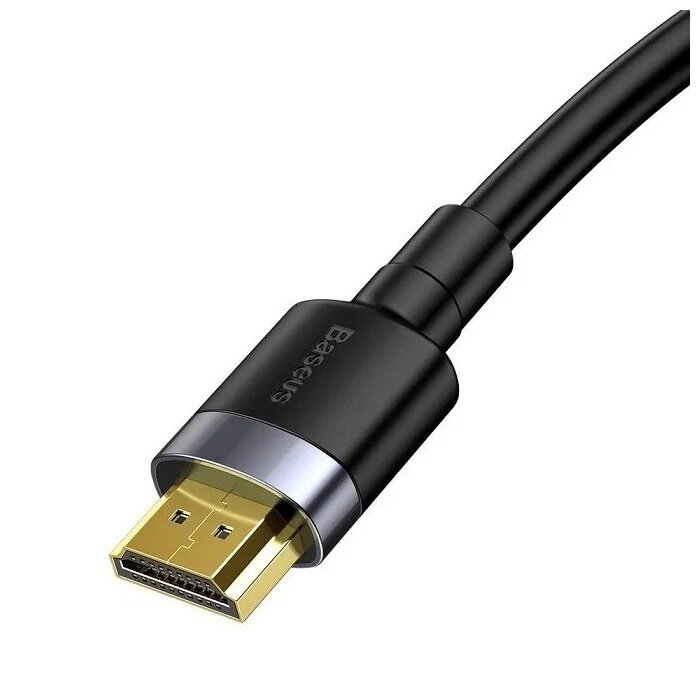 Кабель HDMI to HDMI BASEUS Cafule, 4K, 60 Hz, V2.0, 1м, черный (CADKLF-E01) — фото 1