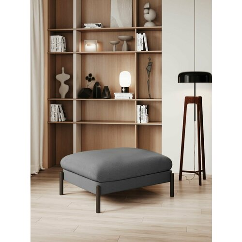 фото Пуф дизайнерский cilium, экокожа discovery grey, прямоугольный germary home