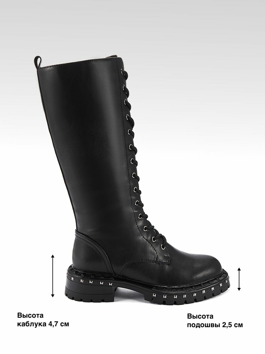 Сапоги kari Осень-зима 2025, полнота 7 (RU)/ на среднюю и широкую стопу, размер 41, черный — фото 1