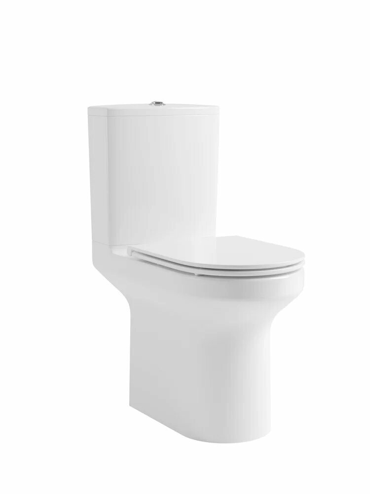 Унитаз-компакт напольный Jacob Delafon Elite E38597-00 с микролифтом безободковый фарфоровый антивсплеск белый с нижним подводом овальный