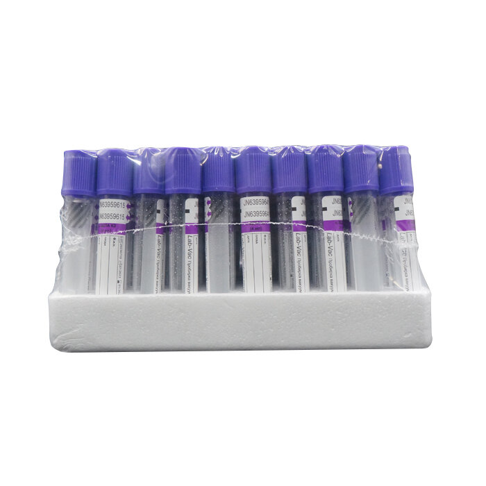 Вакуумные пробирки Lab-Vac с К3 эдта, фиолетовые, 2 мл, 13х75 мм (уп. 100шт) 143021375