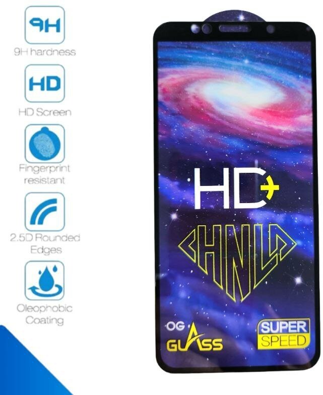 Защитное стекло HD+ для Huawei Y5P / Honor 9S черный ROBOGLASS