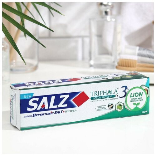 Зубная паста LION Thailand Salz Herbal с гипертонической солью и трифалой, 90 г